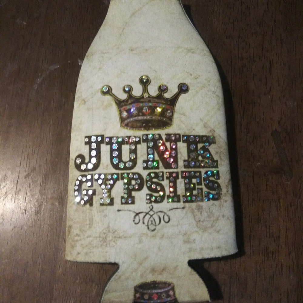 Junk Gypsy Bottle Coozie.  New